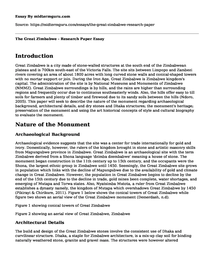 The Great Zimbabwe - Research Paper