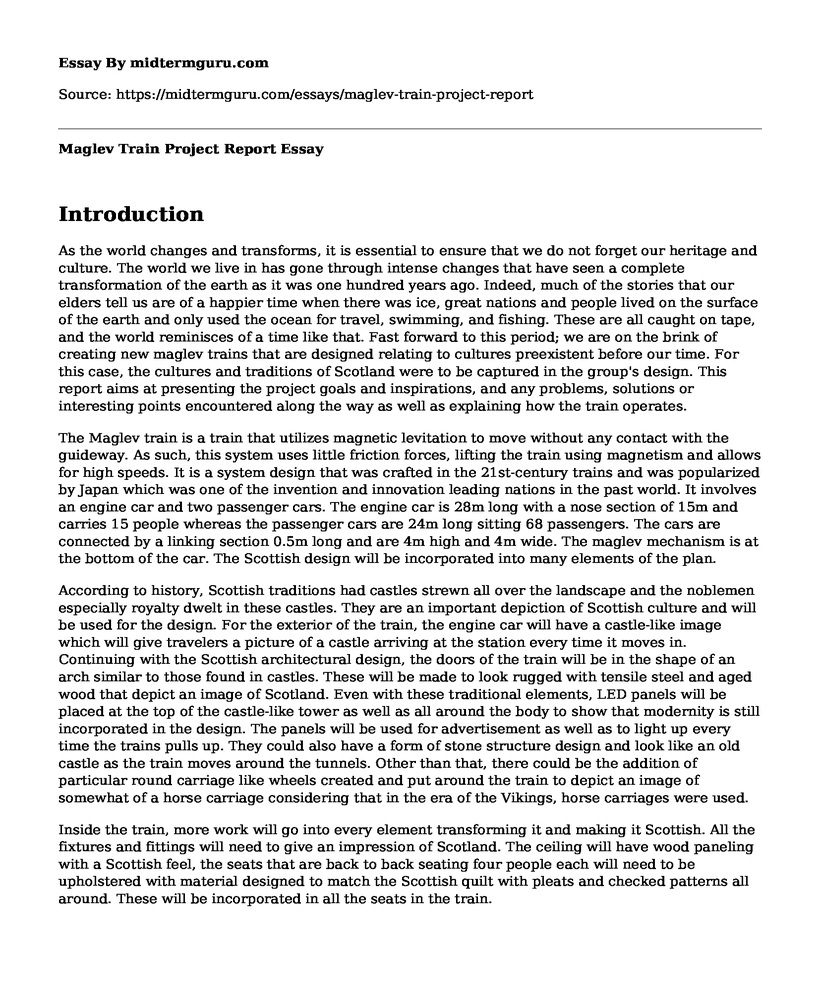 Maglev Train Project Report