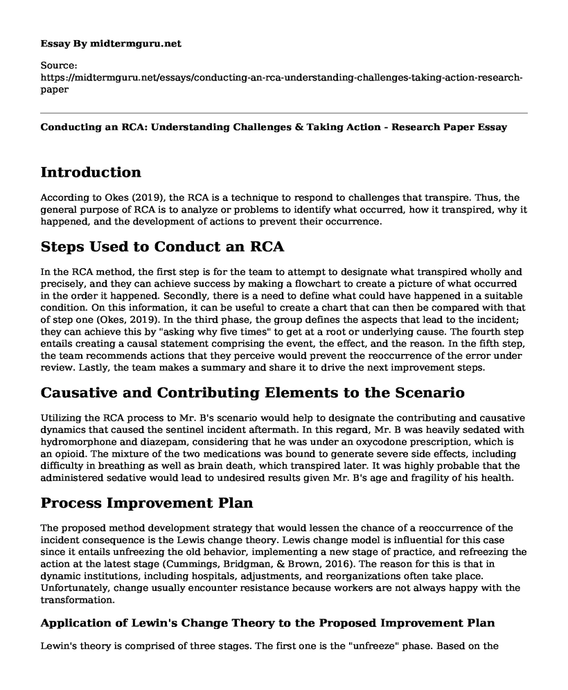 Conducting an RCA: Understanding Challenges & Taking Action - Research Paper