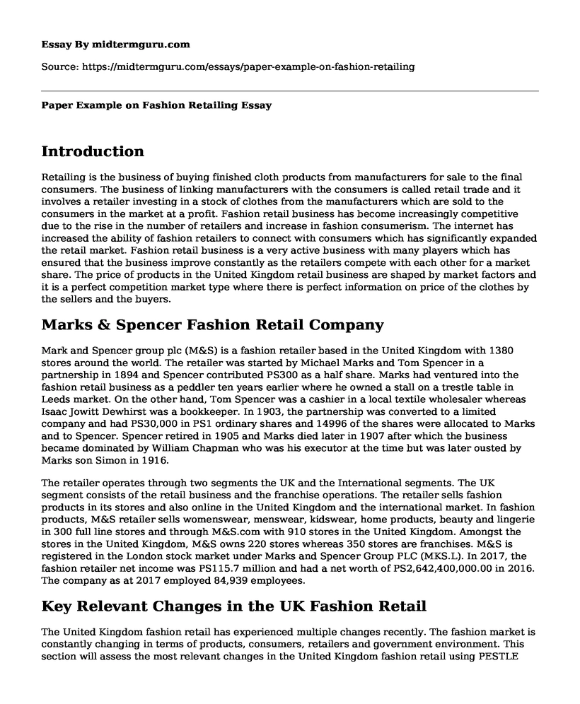 fashion research paper example