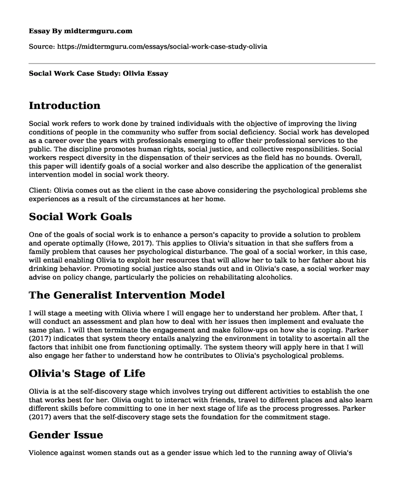 social work case study examples