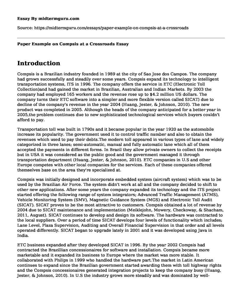 Paper Example on Compsis at a Crossroads